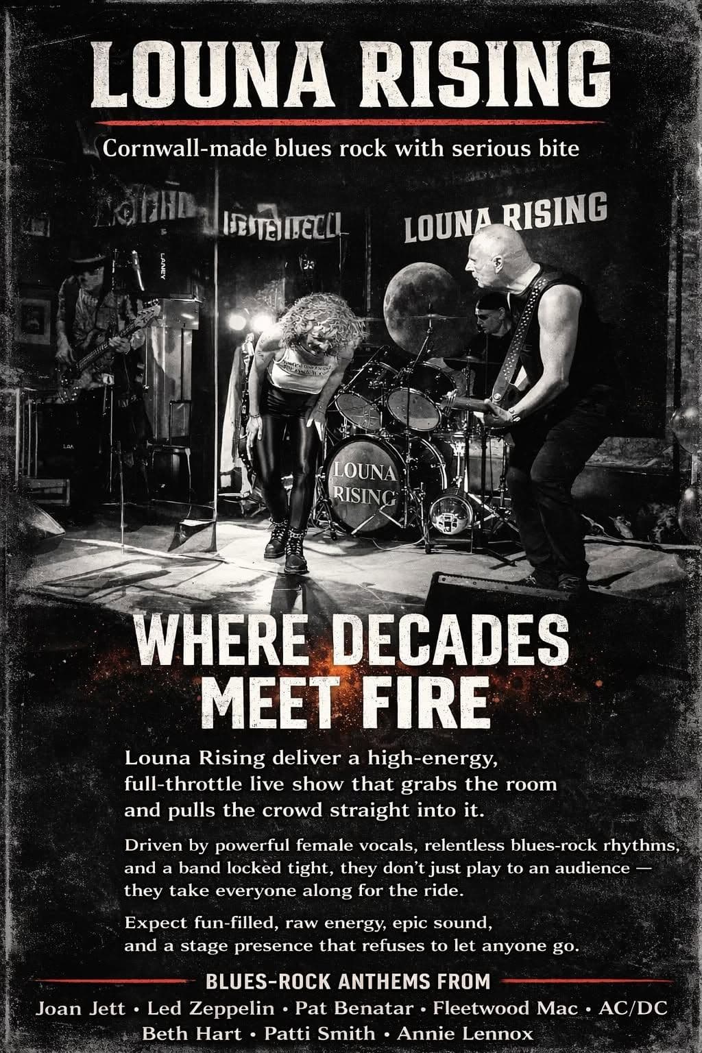 Louna Rising Blues Rock @ The Unicorn Porthtowan