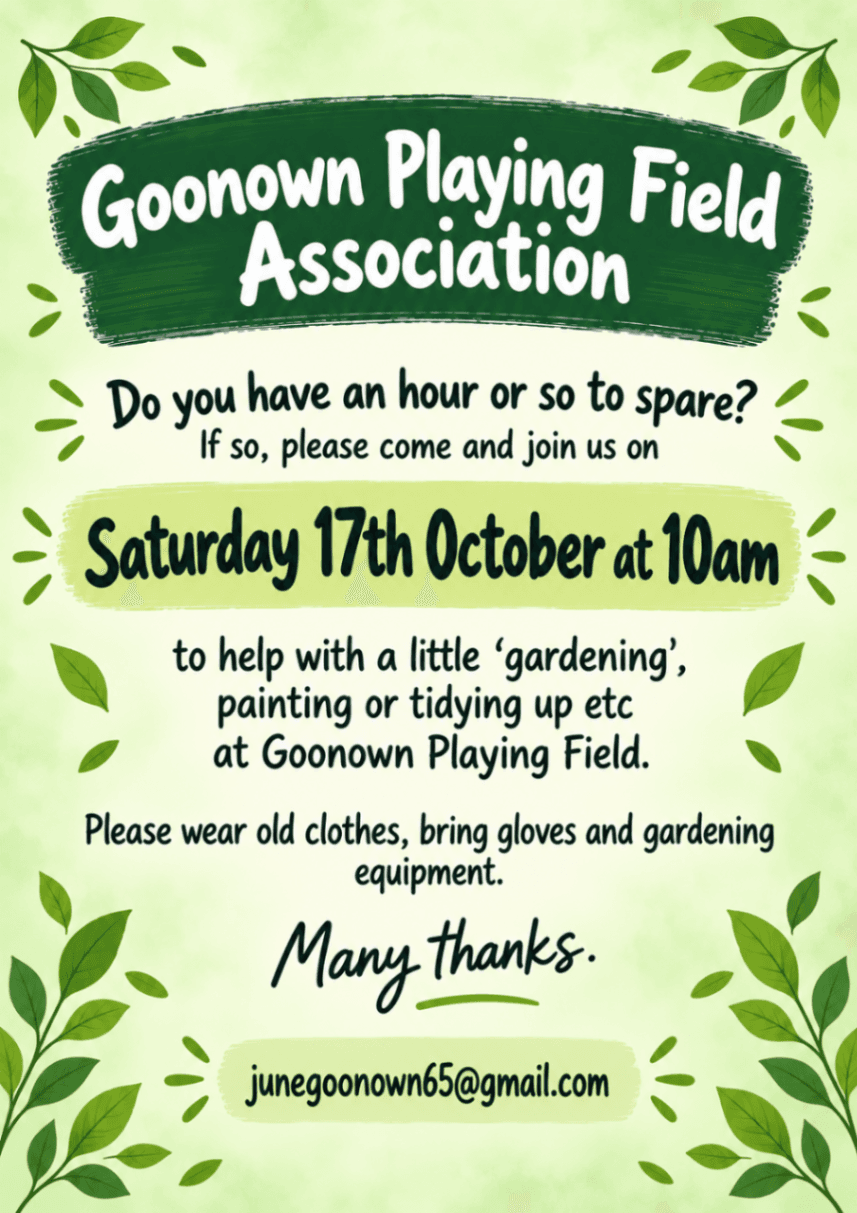 Goonown Playing Field Autumn Tidy Up