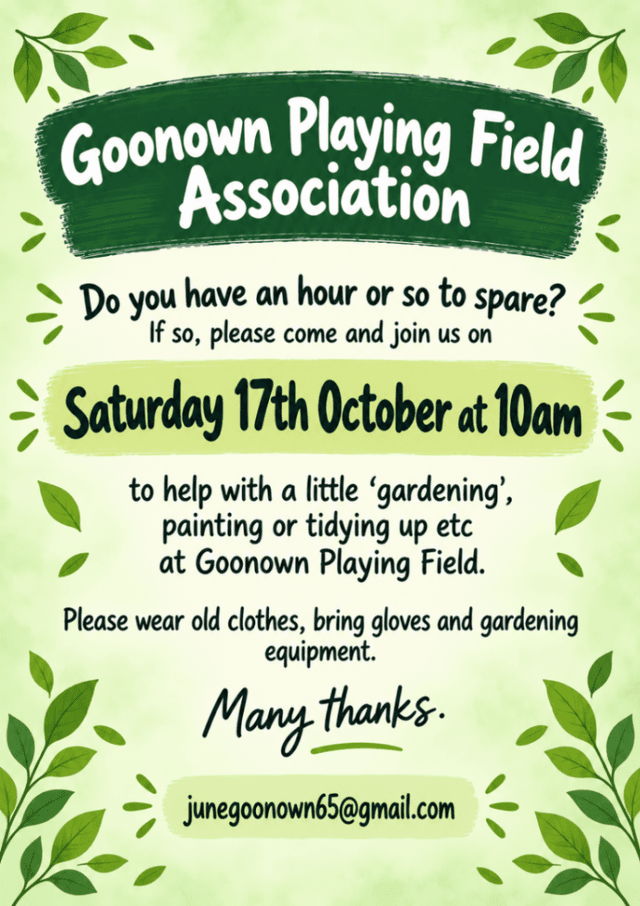 Banner image for Goonown Playing Field Autumn Tidy Up