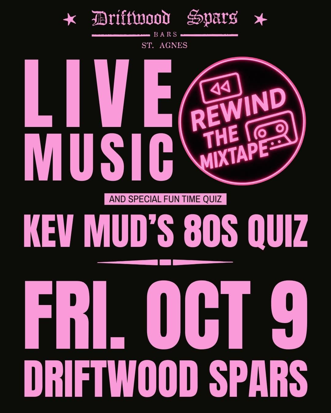 80s Night at the Drifty: Themed Quiz & Live Music