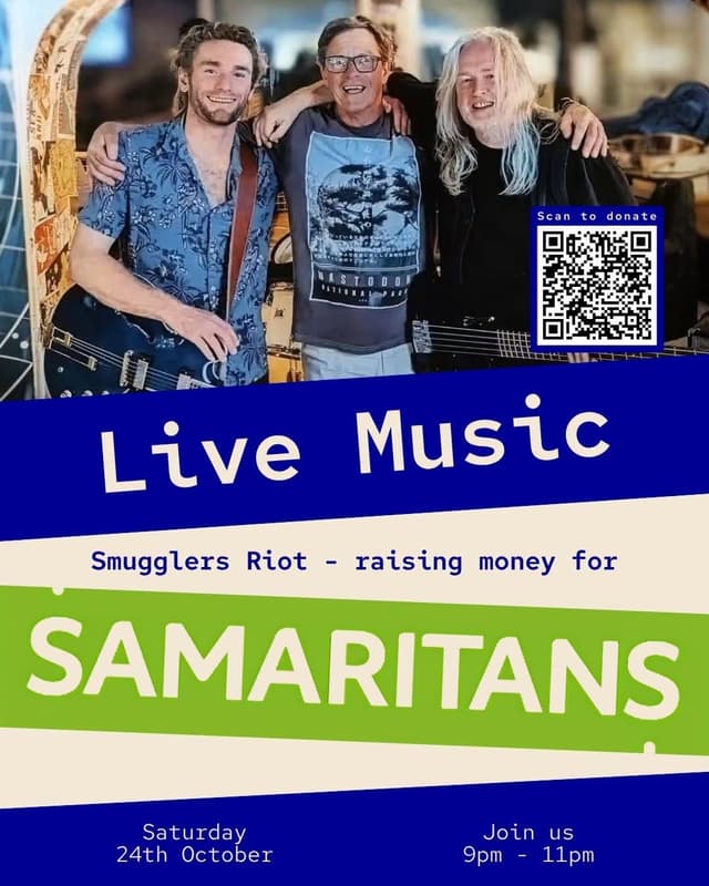Banner image for Smugglers Riot Live for Samaritans