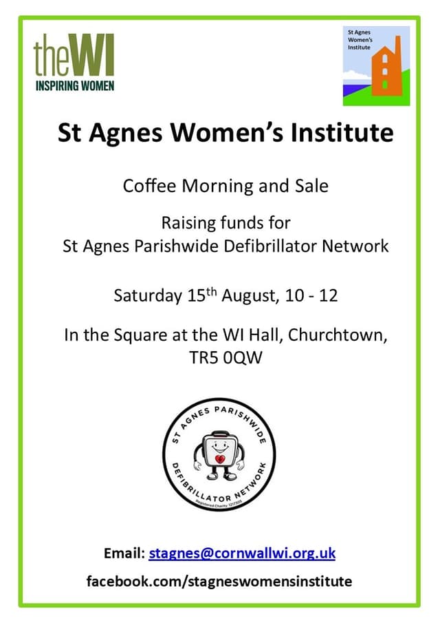 Banner image for St Agnes Women's Institute Coffee Morning and Sale