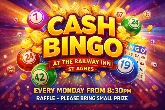 Banner image for Cash Bingo at The Railway