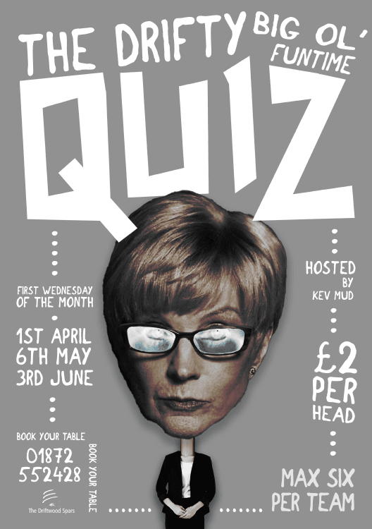 Banner image for Kev Mud's Big Ol' Fun time Quiz